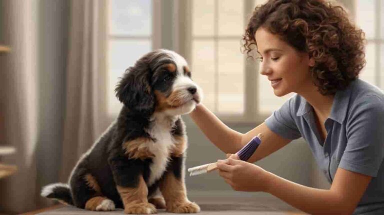 Taking care of bernedoodle