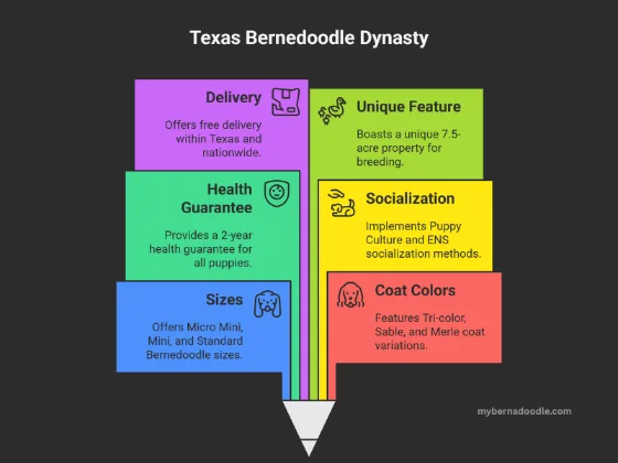 Infographic about 2nd bernedoodle breeder in Texas