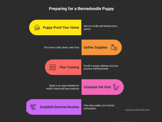 Infographic about Preparing for a new bernedoodle