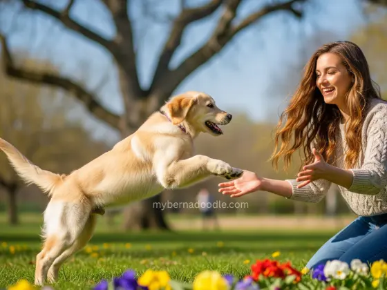 How to stop Golden Retriever from jumping on guests - feature image