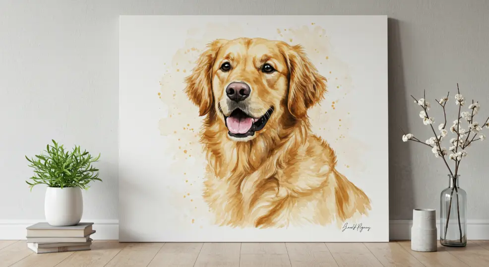 golden retriever memorial ideas painting 