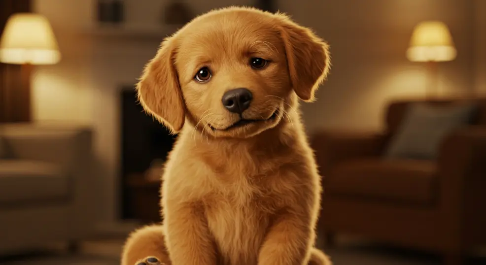 golden retriever puppy sitting