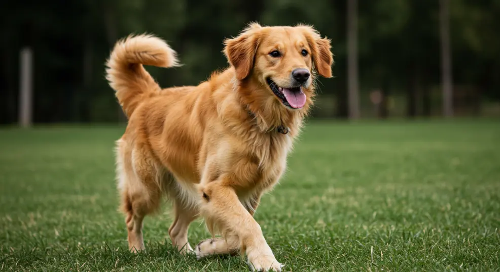 golden retriever running
