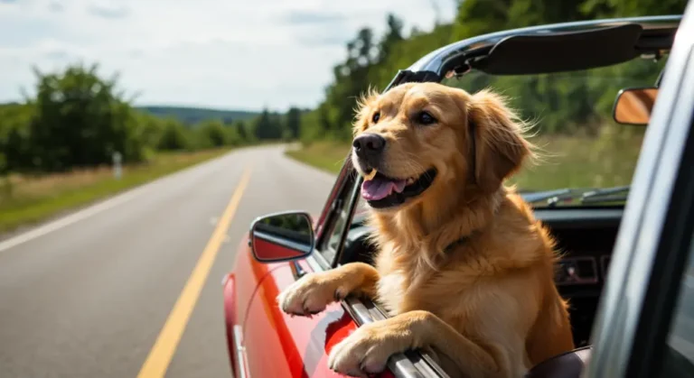 traveling with golden retriever