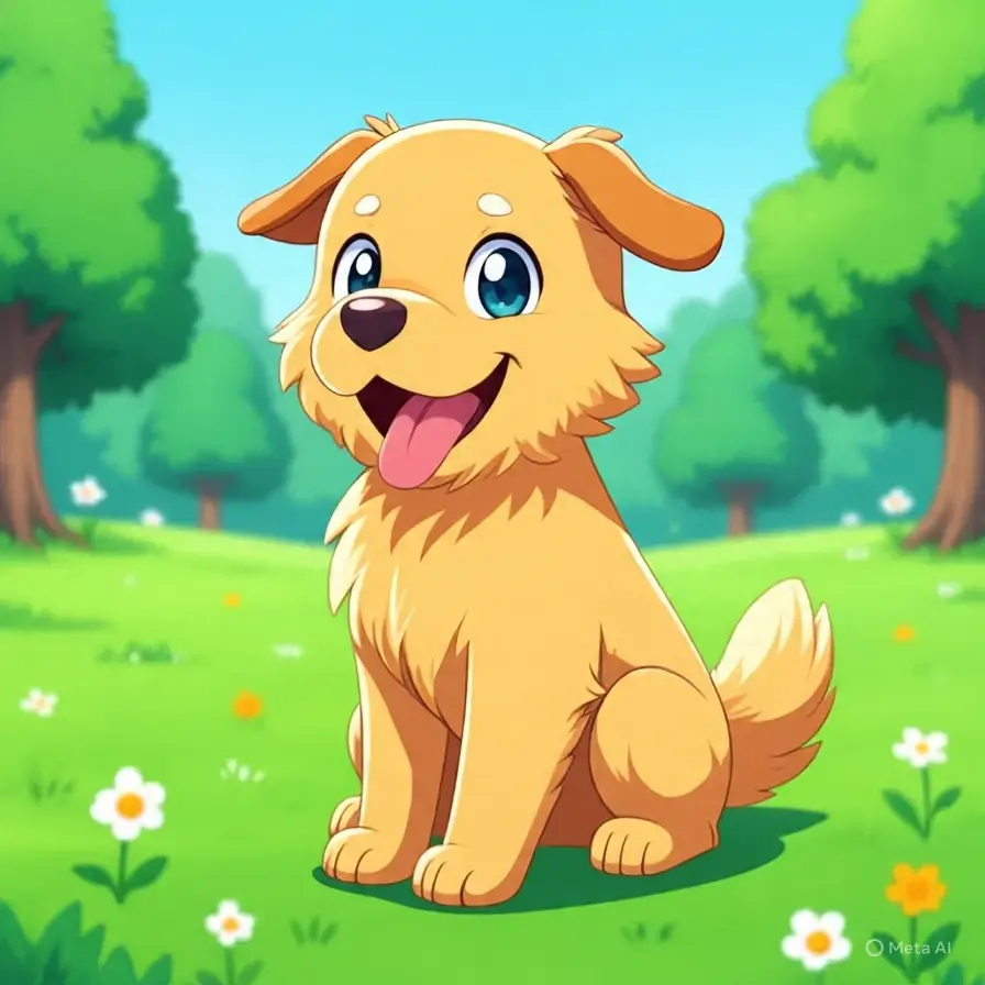 Cartoon Golden Retriever inspired by classic animation.